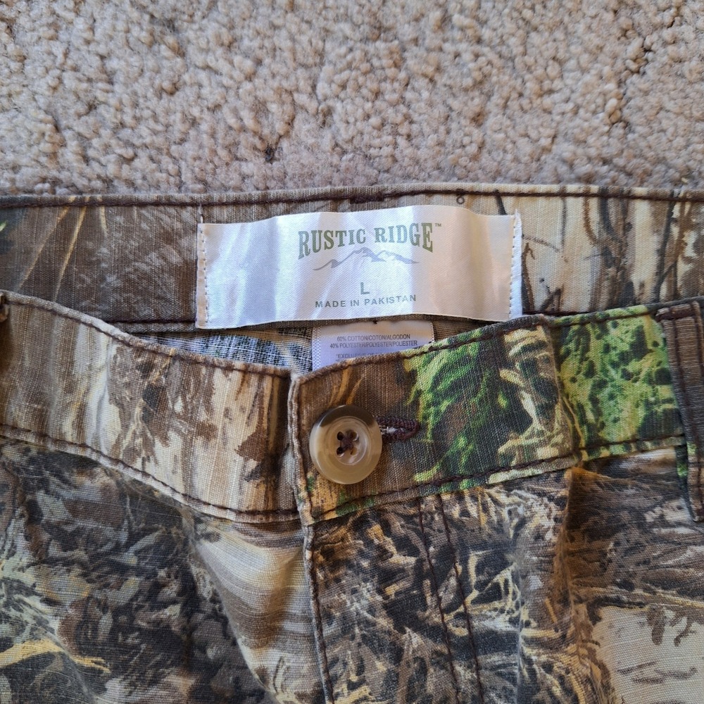 Rustic Ridge Ripstop Realtree Max Camo Pants Mens Cargo Adjustable Large - Picture 7 of 7